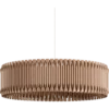 Minimalist LED circle lamp with a matte black finish and warm halo glow.